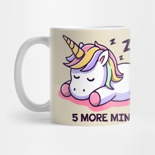 5 more minutes unicorn Mug